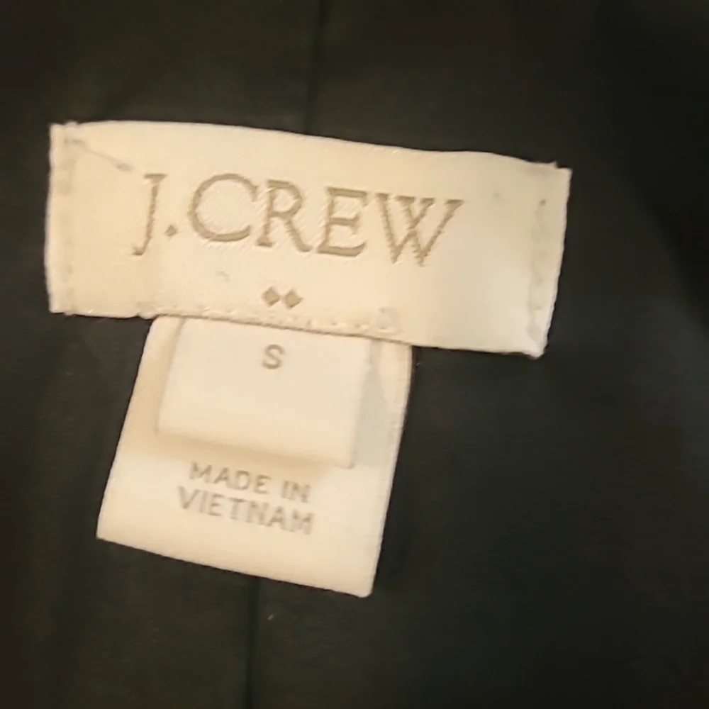 J. Crew Women's Size Small Black Fleece Sherpa Vest Gold Zip Warm Cozy Layering - Picture 3 of 5